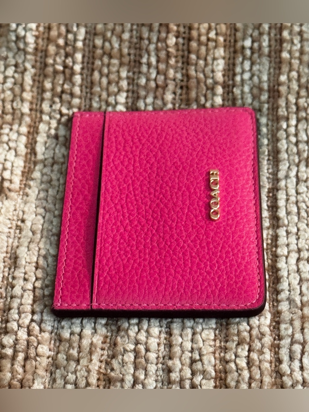 COACH Leather Electric Pink Card Case - Picture 3 of 15